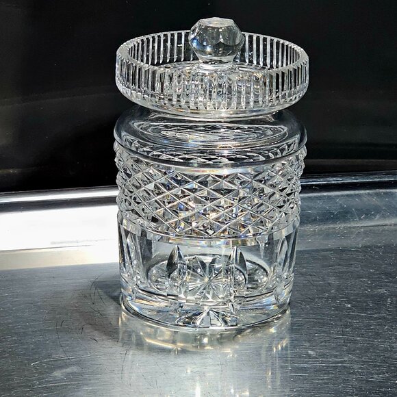 Waterford Cut Crystal Jam Honey Jar 4.5" servingware elegant luxury quality glam - Picture 1 of 13